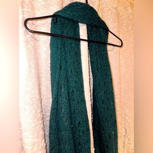 Green Knitted Infinity Scarf
